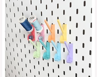 Thread & Bobbin Holder in 11 Colors - Ikea Skadis Pegboard 3D Printed Sewing Accessories