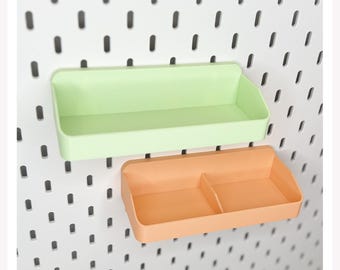 Bandeja de almacenamiento inclinada con panel perforado Ikea Skadis – Organizador impreso en 3D, 11 colores
