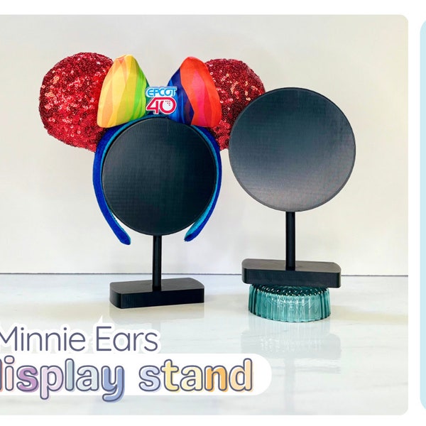 Disney Minnie Mouse Headband Display Stand | Black | Flat | Single | Collection Display and Decor