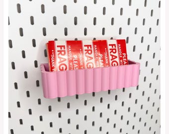 Open Deep Scalloped Storage Tray - 12 Colors - Pegboard 3D Printed Multipurpose Organizer