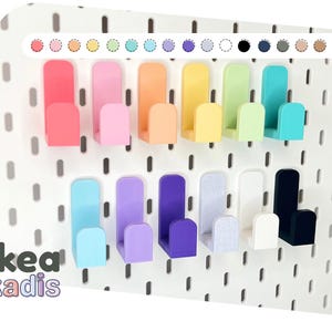 Kopfhörerhaken für Ikea Skids Pegboard - 3D gedruckt - 16 Farben - Mehrzweck-Organizer