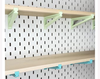 Pair of Display Brackets - 7 Depths Available | Shelf Support Brackets for LEGO, Collectibles, Signs & Custom Displays