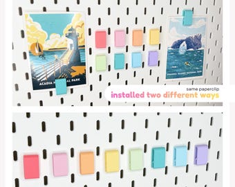 NIEUW paperclip in 11 kleuren - Ikea Skadis ophangbord 3D-geprinte multifunctionele accessoires