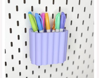 Single Scallop Storage Cups - for IKEA Skadis Pegboard – Organizer with Brackets