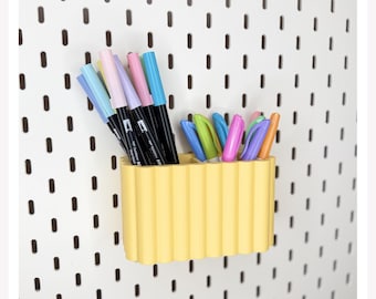 Double Scallop Storage Cups - for IKEA Skadis Pegboard – Organizer with Brackets