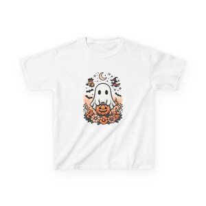 Cute Halloween Ghost Kids Tee, Halloween Shirt, Kids T-Shirt, Trick Or Treat Shirt, Fall Apparel, Spooky Kids Clothing