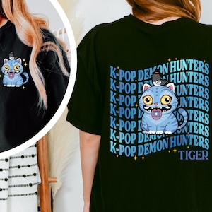 Derpy K-Pop Demon Hunters T-Shirt Comfort Color Tee,Huntrix Tee,Kpop idol group shirt,Mira,Rumi, Zoey,Huntrix fan,kpop fan,KPop demon Hunter
