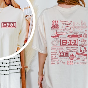 911 Movie Shirt | American TV Series Shirt 9-1-1 TV Show Shirt | Evan Buckley Shirt | Bobby Nash Shirt | Movie Tee | Christmas gift