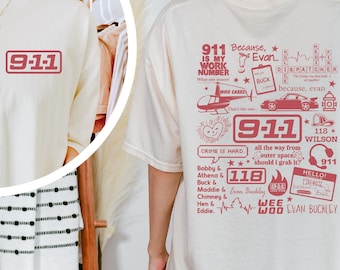 911 Movie Shirt | American TV Series Shirt 9-1-1 TV Show Shirt | Evan Buckley Shirt | Bobby Nash Shirt | Movie Tee | Christmas gift