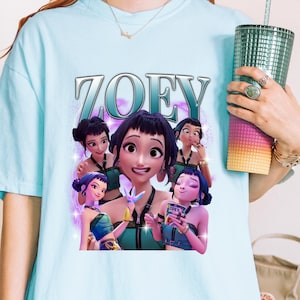 Zoey Comfort Color Tee,K-Pop Demon Hunters T-Shirt,Huntrix Tee,Kpop idol group shirt,Mira,Rumi, Zoey,Huntrix fan,kpop fan,K-Pop demon Hunter