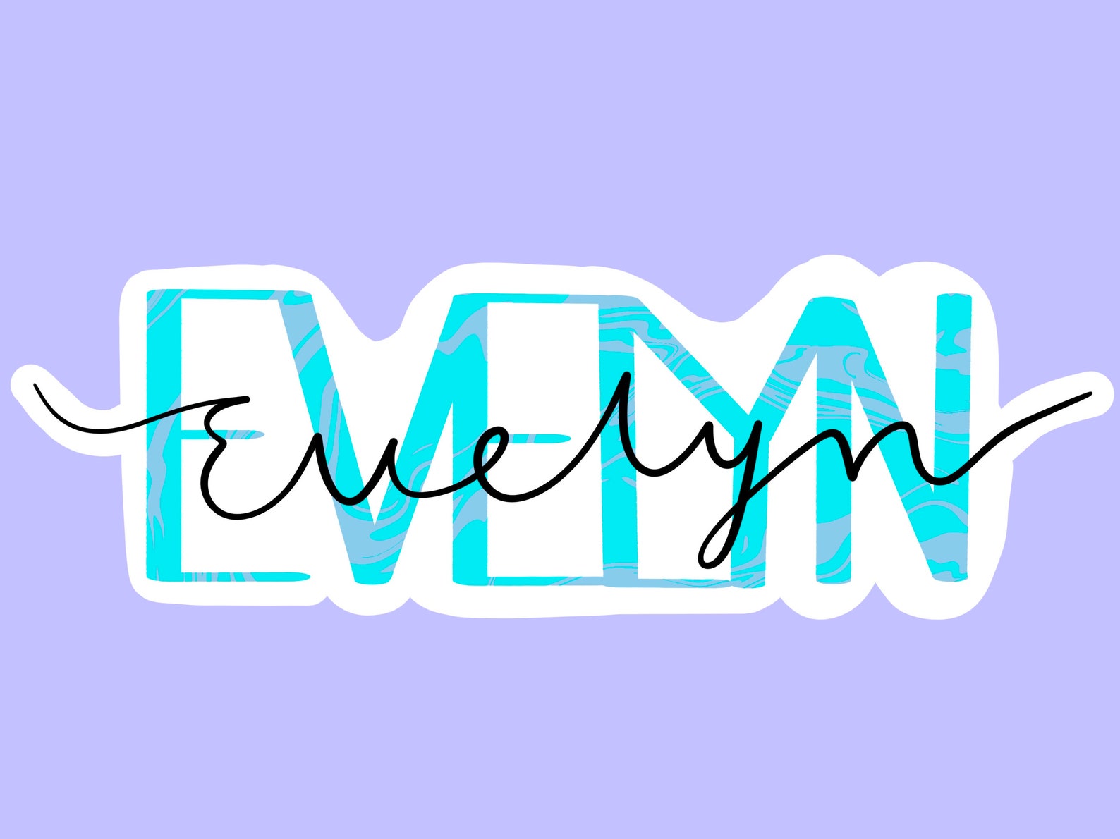 Customizable Name Stickers Name Decal Sticker Personalized Etsy