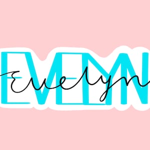 Customizable Name Stickers- Name Decal Sticker- Personalized name Sticker- Custom Name Sticker