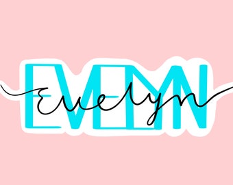 Customizable Name Stickers- Name Decal Sticker- Personalized name Sticker- Custom Name Sticker
