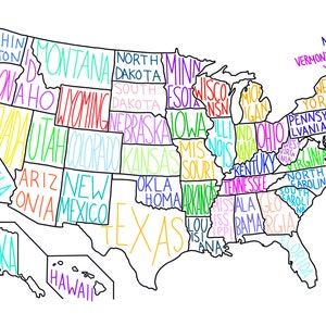 Digitale United States Verkaufskarte - Etsy Verkaufskarte - in Farbe und schwarz/weiß- Online-Verkaufskarte / Network Marketing Verkaufskarte / Digital