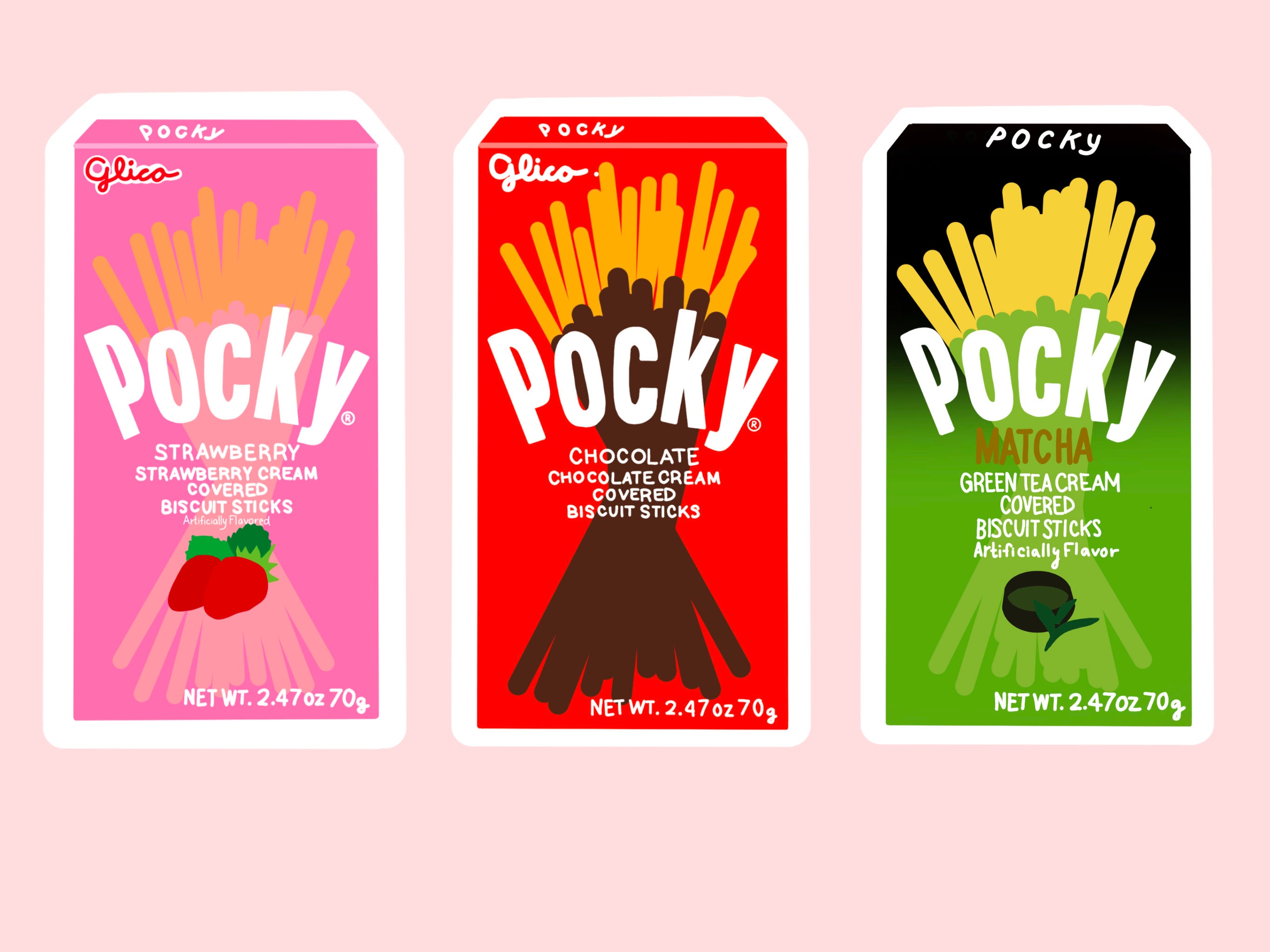 Pocky- Vinyl and Waterproof Stickers - Asian Snack- Asian