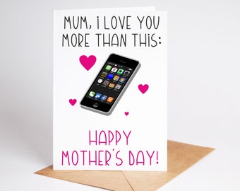 Funny Mothers Day Card Mum Mother Rude Card BC677