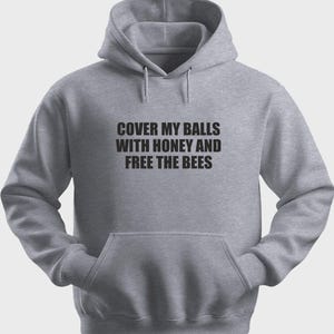 Funny Unisex Hoodie Hooded Sweatshirt Gildan Blend Cover My Balls With... H0292