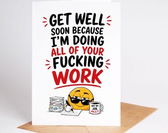 Funny Get Well Soon Card After Operation Hospital Stay BC603