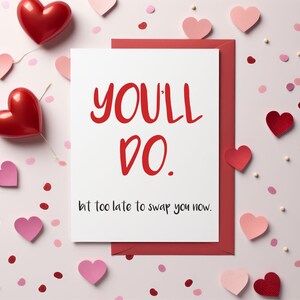 Tarjeta divertida del día de San Valentín Tarjeta grosera Esposa Esposo Novio Novia BCR432