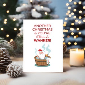 Carte de Noël amusante Meilleur ami Frère Papa Beau-père BCR321