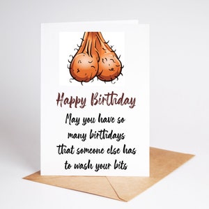 Lustige 50er 60er Geburtstagskarte Rude Card Bester Freund Bruder Schwester BC165