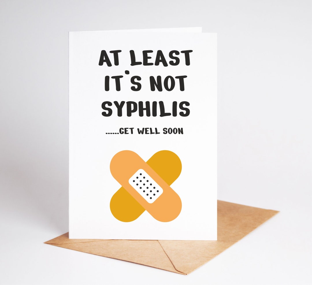 Lustige Karte 'At Least It's Not Crabs' – Get Well Soon, DIN A5, Mit Umschlag