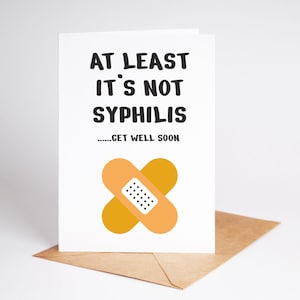 Au moins, ce n'est pas la syphilis, Carte de guérison BC599, blague drôle et grossière