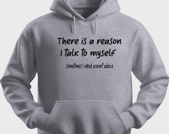 Sudadera con capucha unisex divertida Gildan Blend Talk To Myself H0125