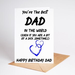 Carte d'anniversaire drôle papa beau-père carte impoli BC308