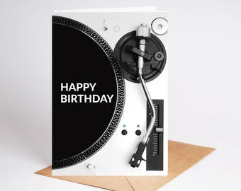 Vinyl DJ Funny Rude Cheeky Birthday Card Brother Friend Dad  BC896