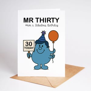 Funny 30th Birthday Card Mr Thirty Cute Card Boyfriend Best Friend Son BC293