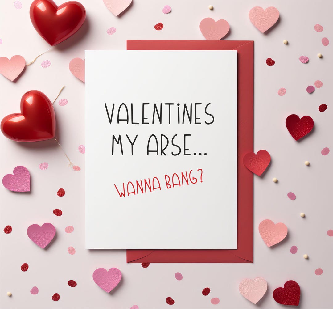 Funny Valentines Day Card Rude Card Husband Wife Boyfriend Girlfriend