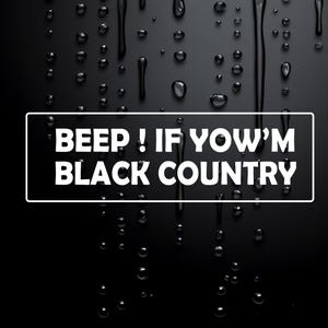 Pegatina divertida para coche, caravana, 4x4, vinilo grosero, "Beep If You Black Country" W006