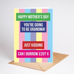 Funny Mothers Day Card Mum Mother Rude Card BC713