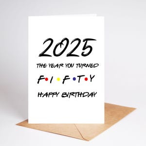 Lustige 50. Geburtstagskarte 2025 Jahr, in dem Sie männliche Freunde wurden BC265