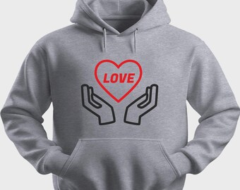 Funny Unisex Hoodie Hooded Sweatshirt Gildan Blend Love H0445