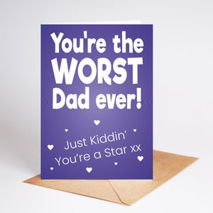 Grappige vaderdagkaart Rude kaart Vader vader stiefvader BC803