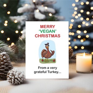 Funny Christmas Card Vegan Best Friend Rude Card BCR348
