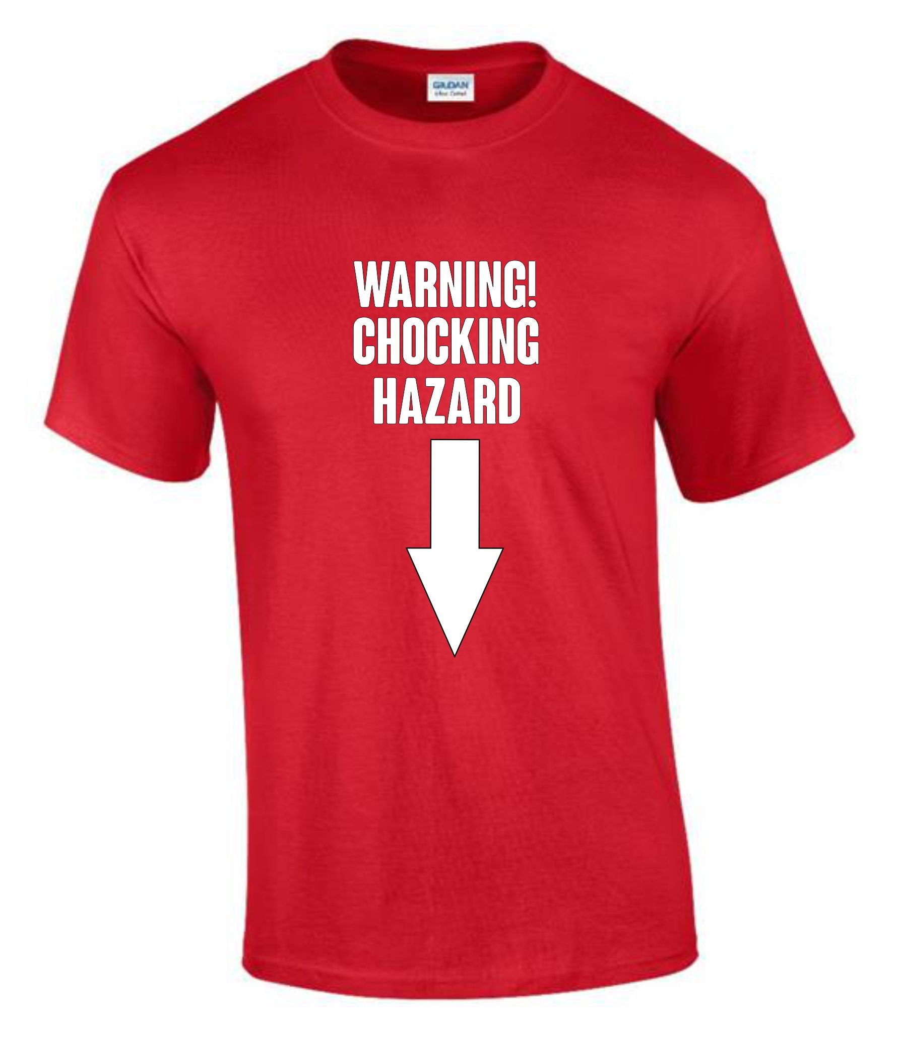 Warning Chocking Hazzard T-shirt Funny Rude Men's Lady's T-shirt