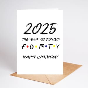 Grappige 40e verjaardagskaart 2025 jaar dat je een mannelijke vriendin bent geworden BC264