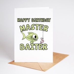 Carte d'anniversaire de pêche drôle Carte impolie Meilleur ami fils frère papa BC077