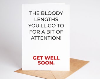Funny Get Well Soon Card BC662