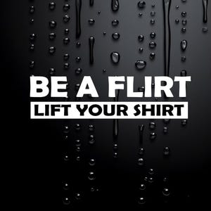 Pegatina divertida para coche, caravana, 4x4, vinilo grosero, "Be A Flirt Lift Shirt W011"