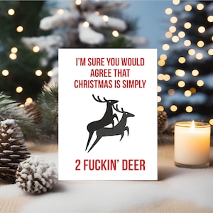 Lustige Weihnachtskarte Rude Card Bester Freund Bruder Schwester BCR324