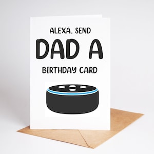 Tarjeta de cumpleaños divertida para papá, Alexa. Envíala a papá BC146