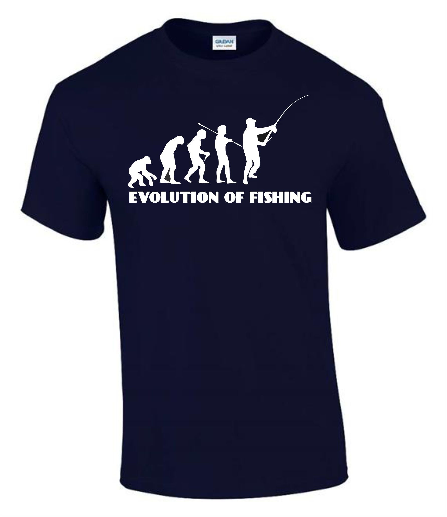 Evolution of Fishing Fisherman Carp Pike Funny Rude Mens Lady's T