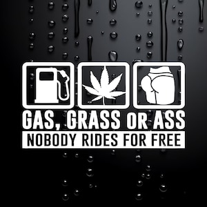 Lustiger Autoaufkleber Wohnwagenaufkleber 4X4 Rude Sticker Gas Grass Ass Freeride W117