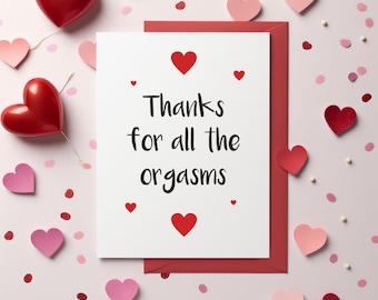 Ondeugende verjaardag kaart voor hem, grappige Valentijnsdag kaart voor man, ik hou van uw gezicht tussen mijn benen