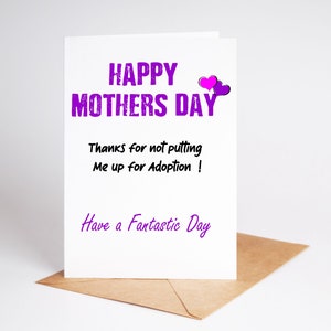 Funny Mothers Day Card Rude Card Mum Mother BC281