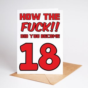 Lustige Karte zum 18.Geburtstag How Become 18 Best Friend Brother Sister BC120